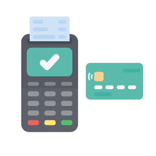 Credit Card Swipe Machine Online Payment — Image vectorielle