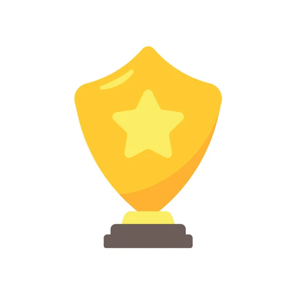 Zlatá Hvězda Trofej Pro Vítěze Soutěže — Stockový vektor
