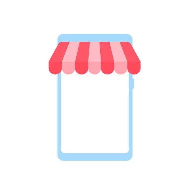 İnternetteki mağaza. Cep telefonunda tenteli dükkanlar.