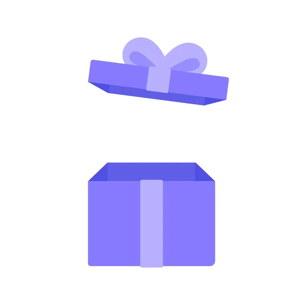 Open Gift Box Surprise Gift Shopping Ideas Special Festivals — Stock Vector