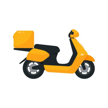 Çevrimiçi sipariş verme kavramı için motosiklet