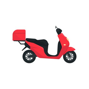 Çevrimiçi sipariş verme kavramı için motosiklet