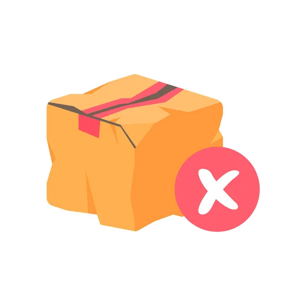 オンライン配送のための小包ボックスインターネット注文コンセプト — ストックベクタ