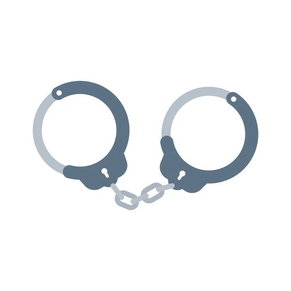 Handcuffs Chains Detaining Offenders — Stock Vector