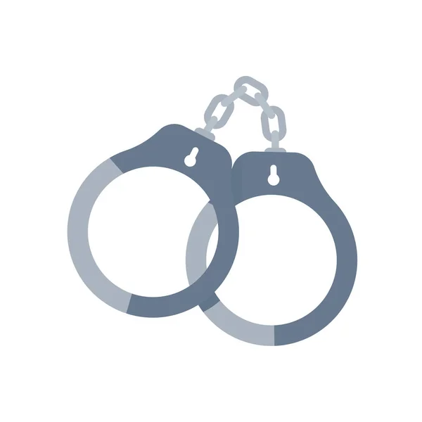 手錠を 犯罪者を留置する鎖 — ストックベクタ
