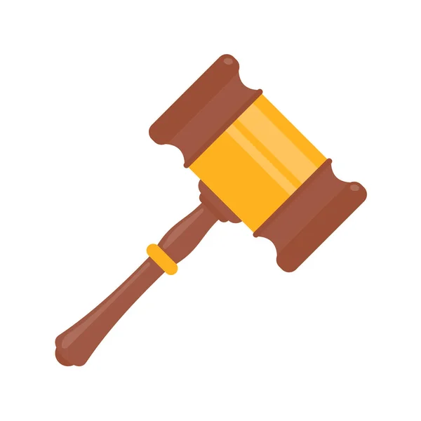 Soudce Kladivo Použijte Klepe Rozhodnout Žalobě Dřevěné Kladivo Závěr Aukce — Stockový vektor