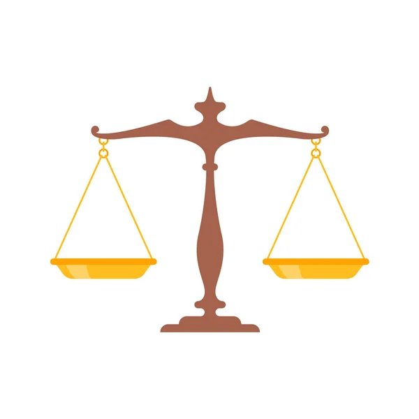 Antike Waagen Das Konzept Der Gerechtigkeit Richterurteilen — Stockvektor