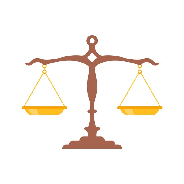 Starověké Váhy Koncept Spravedlnosti Soudních Rozsudcích Soudců — Stockový vektor