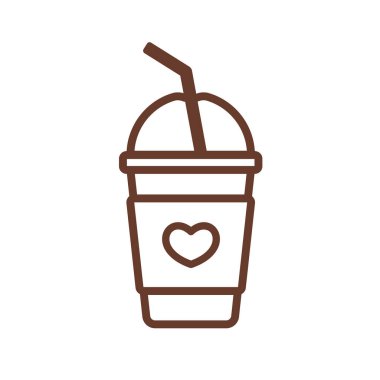 Kafedeki sıcak içecek menüsü için basit bir kahve bardağı vektörü.
