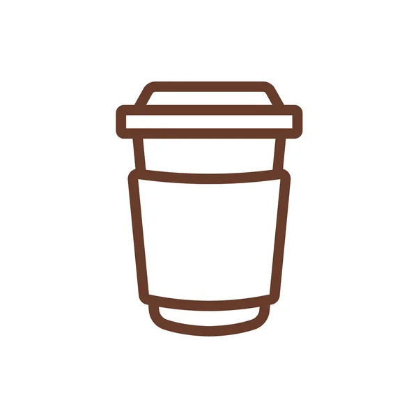 Simple Coffee Cup Vector Hot Drink Menu Cafe — Stockvektor