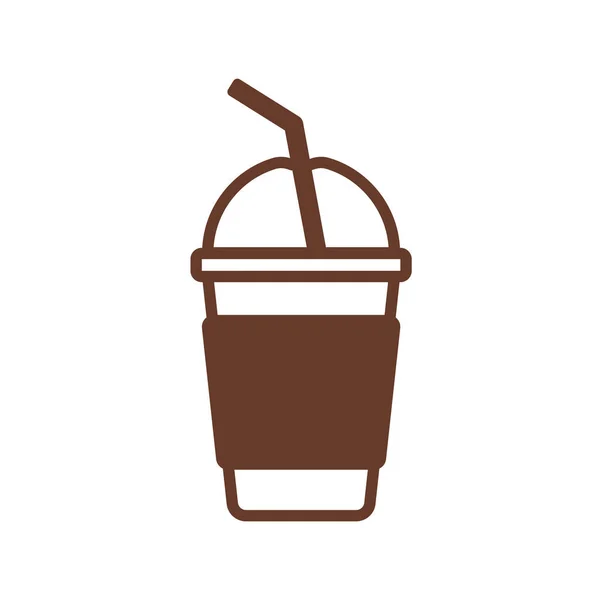 Simple Coffee Cup Vector Hot Drink Menu Cafe — 스톡 벡터