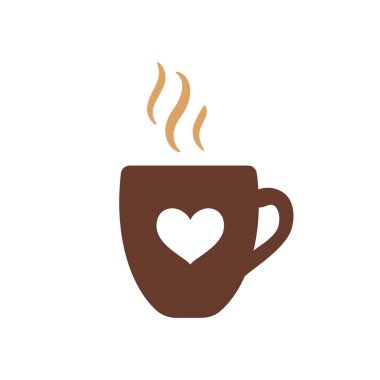 Kafedeki sıcak içecek menüsü için basit bir kahve bardağı vektörü.