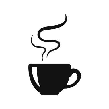 Kafedeki sıcak içecek menüsü için basit bir kahve bardağı vektörü.