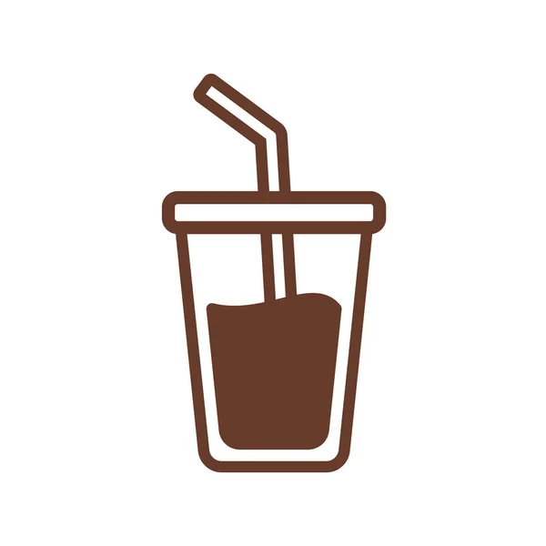 Simple Coffee Cup Vector Hot Drink Menu Cafe — Stok Vektör