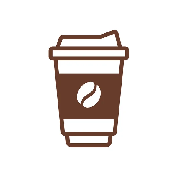 Simple Coffee Cup Vector Hot Drink Menu Cafe — 스톡 벡터