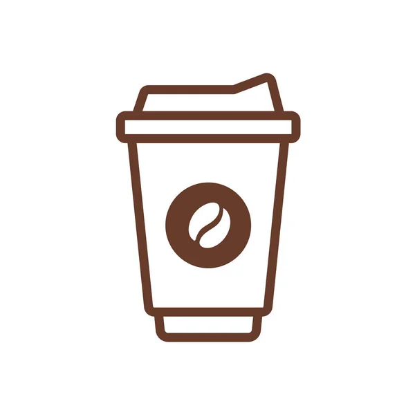 Simple Coffee Cup Vector Hot Drink Menu Cafe — Vetor de Stock