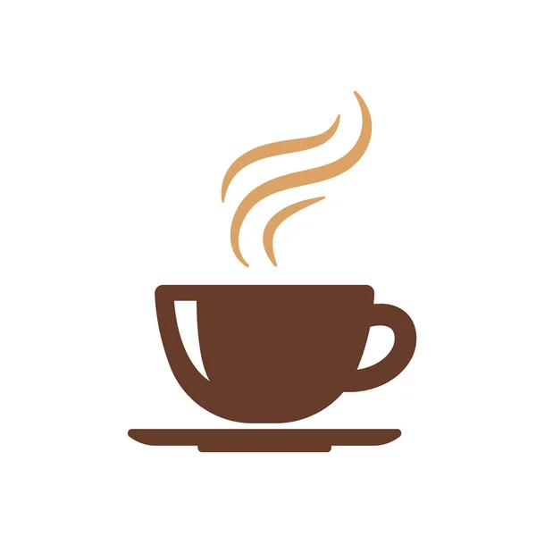 Simple Coffee Cup Vector Hot Drink Menu Cafe — 图库矢量图片