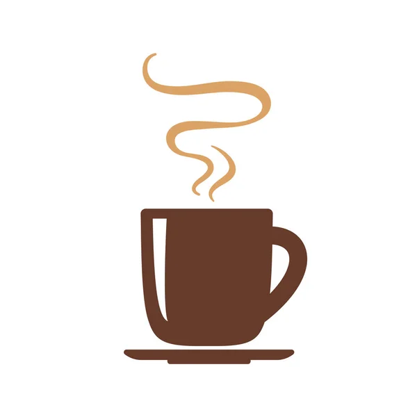 Απλό Φλυτζάνι Καφέ Διάνυσμα Για Μενού Ζεστό Ρόφημα Στο Καφέ — Διανυσματικό Αρχείο