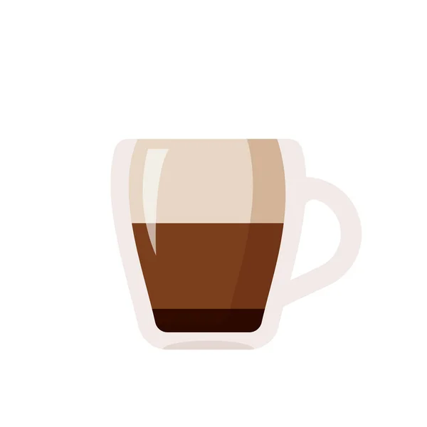 Hot Coffee Mug Vector Popular Drink Menu Cafe Drinking Wake — Wektor stockowy