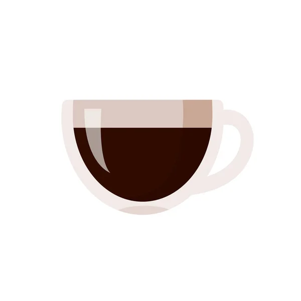 Hot Coffee Mug Vector Popular Drink Menu Cafe Drinking Wake — ストックベクタ