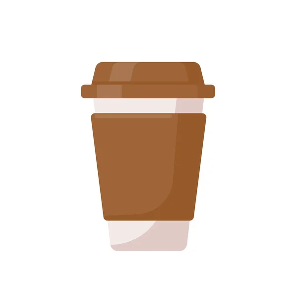 Hot Coffee Mug Vector Popular Drink Menu Cafe Drinking Wake — ストックベクタ