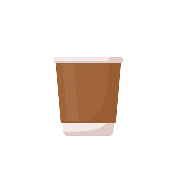 Hot Coffee Mug Vector Popular Drink Menu Cafe Drinking Wake — Wektor stockowy