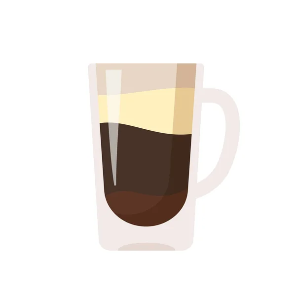 Hot Coffee Mug Vector Popular Drink Menu Cafe Drinking Wake — Stock Vector