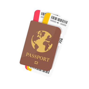 Uçak bileti uçuş detaylarını ve yolculuk süresini belirtin. Havayollarıyla seyahat etmek için.