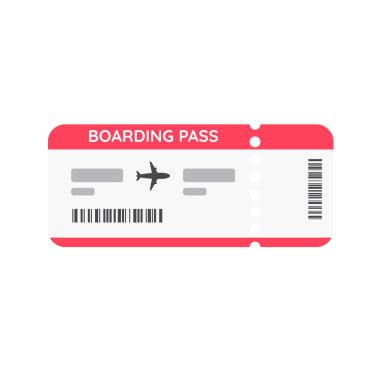 Uçak bileti uçuş detaylarını ve yolculuk süresini belirtin. Havayollarıyla seyahat etmek için.