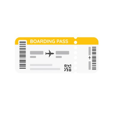 Uçak bileti uçuş detaylarını ve yolculuk süresini belirtin. Havayollarıyla seyahat etmek için.