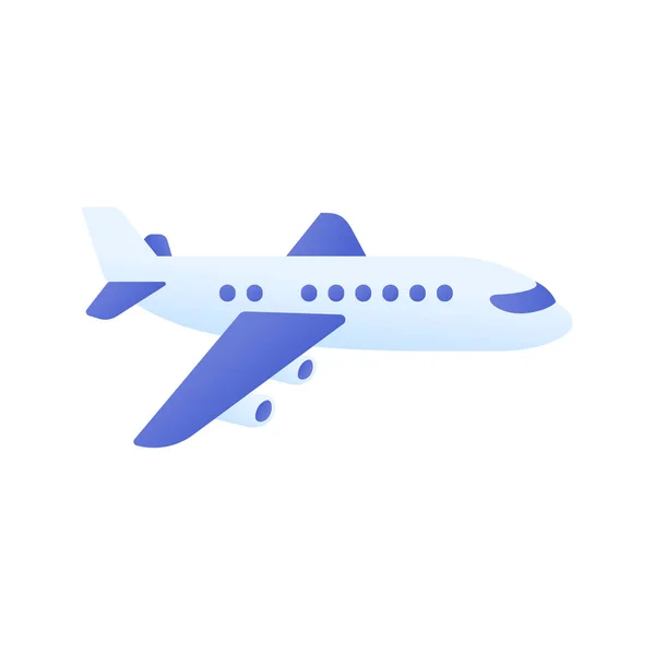 Passenger Plane Flying Sky Side View Travel Concept - Stok Vektor