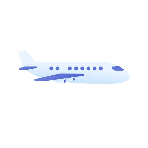 Passenger Plane Flying Sky Side View Travel Concept — Vettoriale Stock