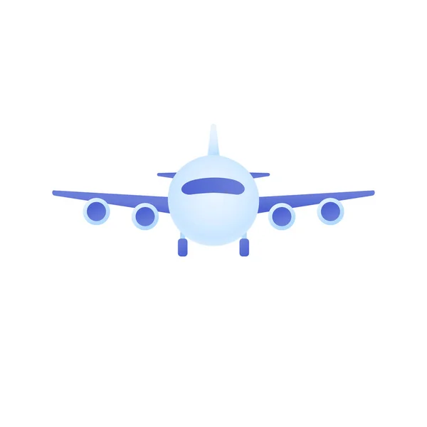 Пассажирский Самолет Летящий Небе Вид Сбоку Концепция Путешествия — стоковый вектор