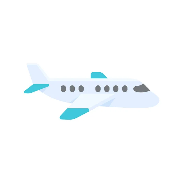 Passenger Plane Flying Sky Side View Travel Concept — 스톡 벡터