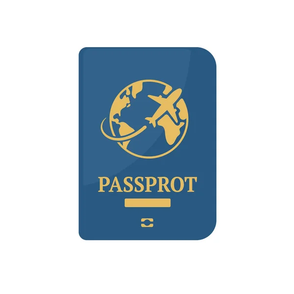 Passport Travel Documents Immigration Officers Airport Traveling — Image vectorielle