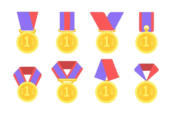 Μετάλλια Απονέμονται Στους Νικητές Των Αθλητικών Εκδηλώσεων — Διανυσματικό Αρχείο