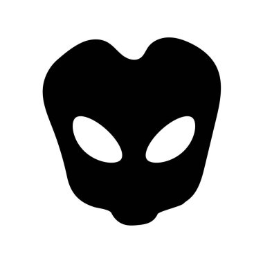 Alien faces. green alien creature with big eyes