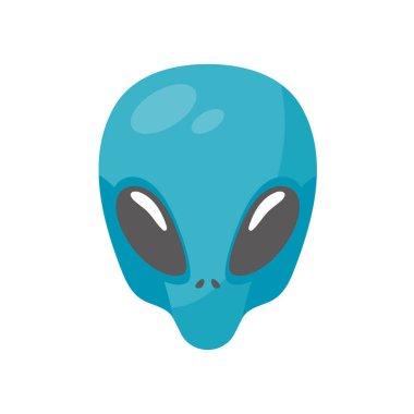 Alien faces. green alien creature with big eyes