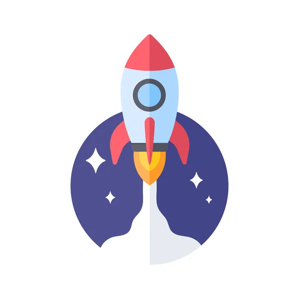 Rocket Launching Space Business Start Idea — Stockvector