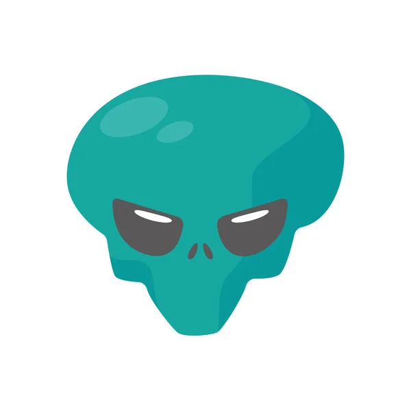 Alien Faces Green Alien Creature Big Eyes — Stockový vektor
