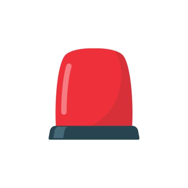 Emergency siren icon. Hazard warning light, ambulance route alarm