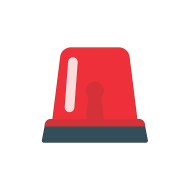Emergency siren icon. Hazard warning light, ambulance route alarm