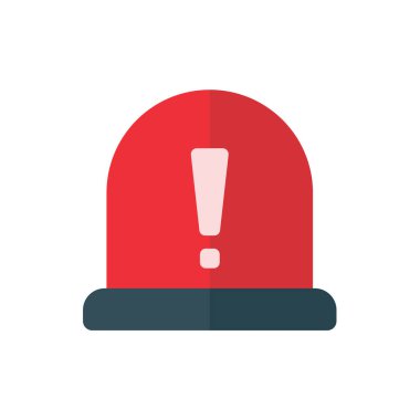 Emergency siren icon. Hazard warning light, ambulance route alarm