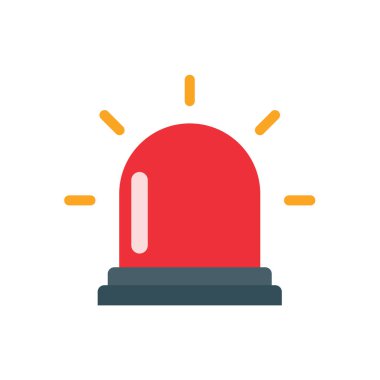Emergency siren icon. Hazard warning light, ambulance route alarm