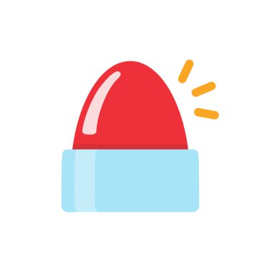 Emergency siren icon. Hazard warning light, ambulance route alarm