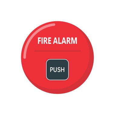 Fire alarm button. A fire alarm alerts people to evacuate the building.