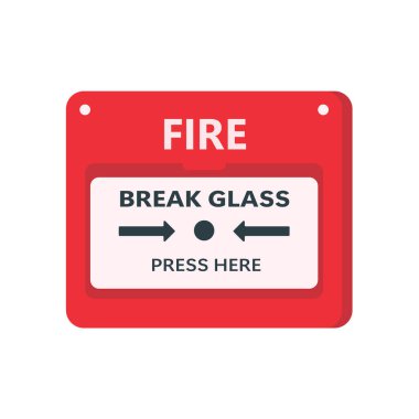 Fire alarm button. A fire alarm alerts people to evacuate the building.