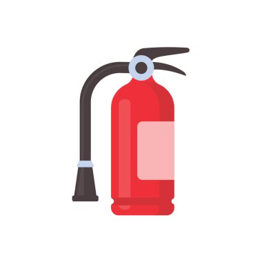 red fire extinguisher for suppressing fire in buildings