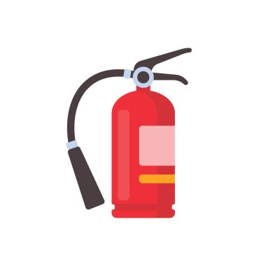 red fire extinguisher for suppressing fire in buildings