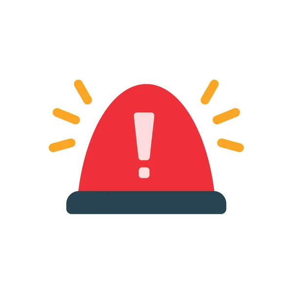 Emergency Siren Icon Hazard Warning Light Ambulance Route Alarm —  Vetores de Stock